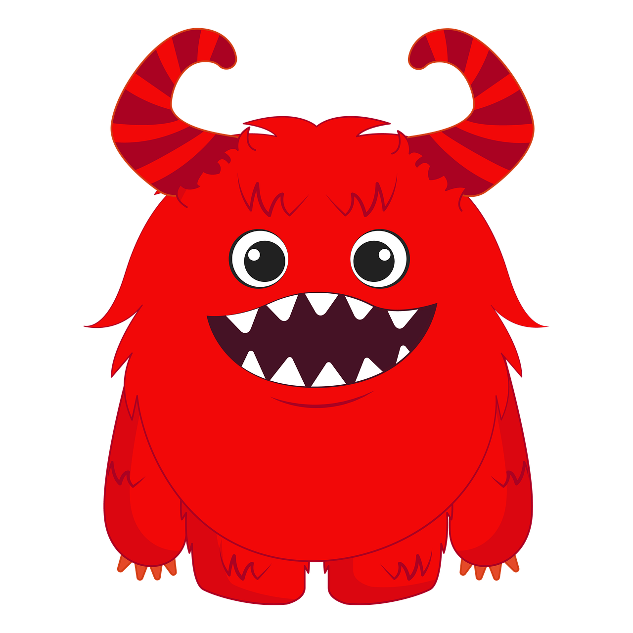 red cartoon monster